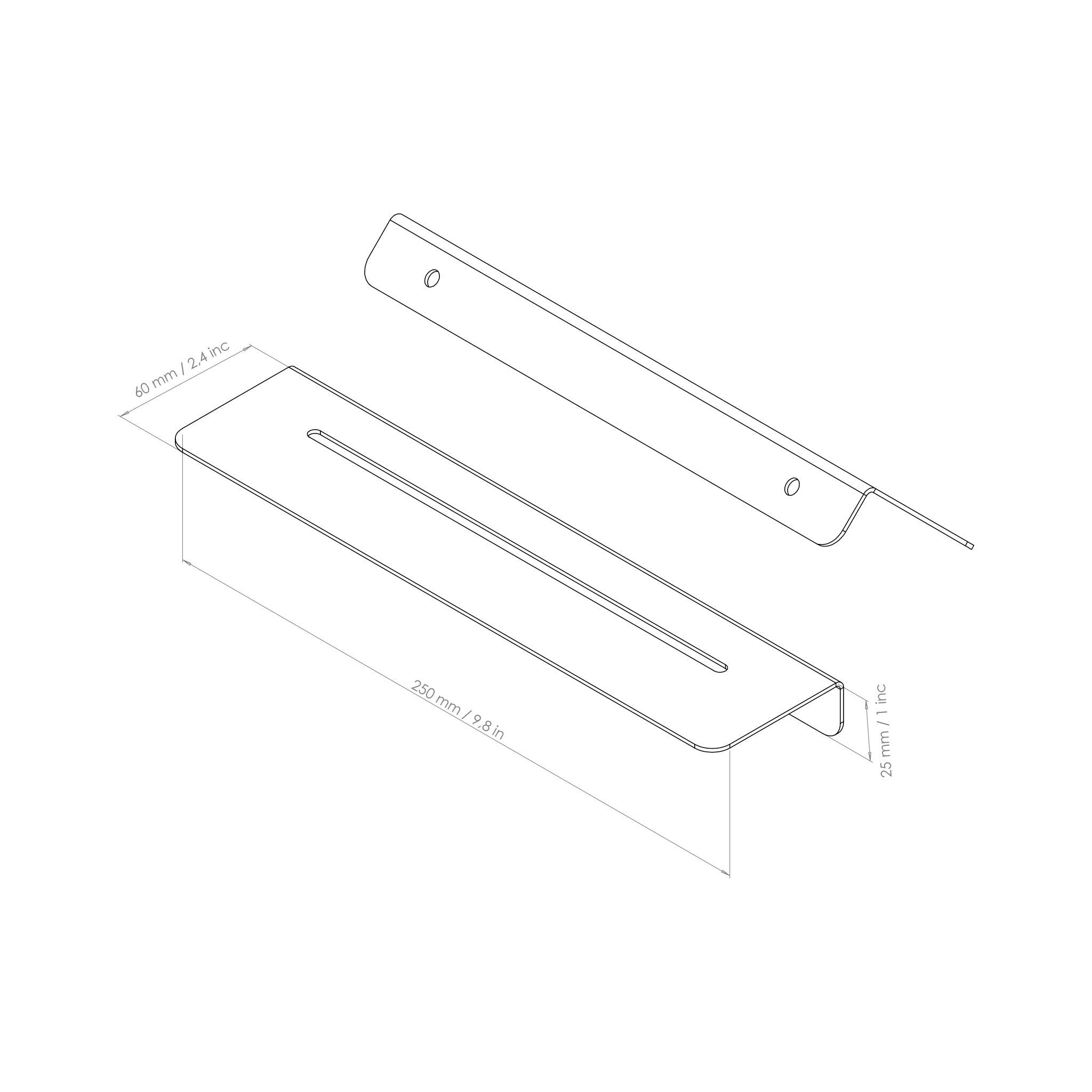 shower shelf mini drawing