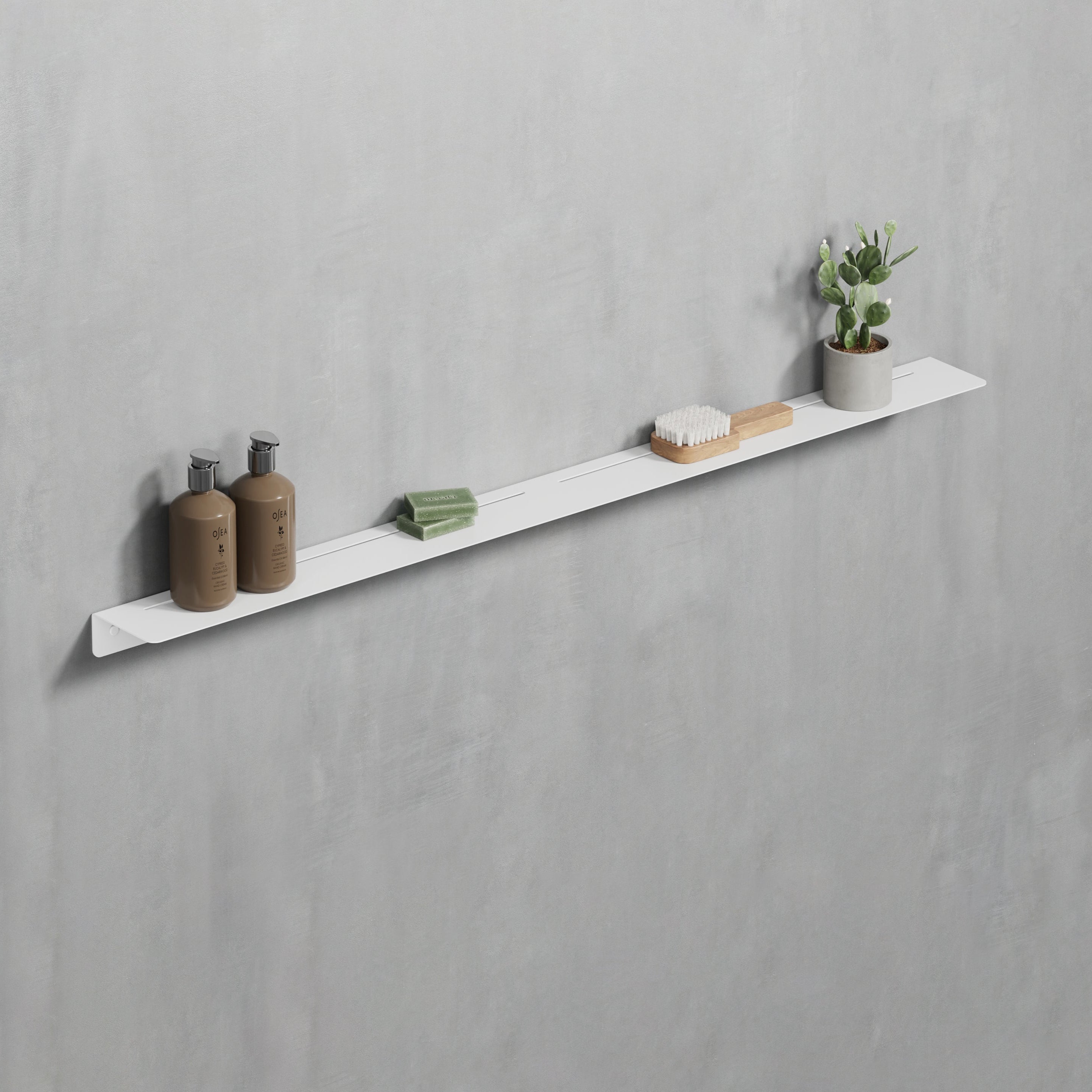 whote steel shower shelf 100cm