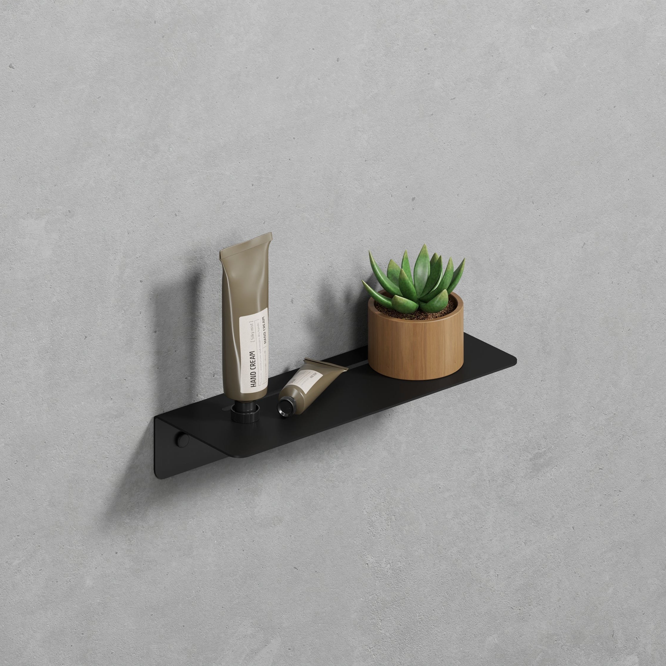 black metal shelf 25cm