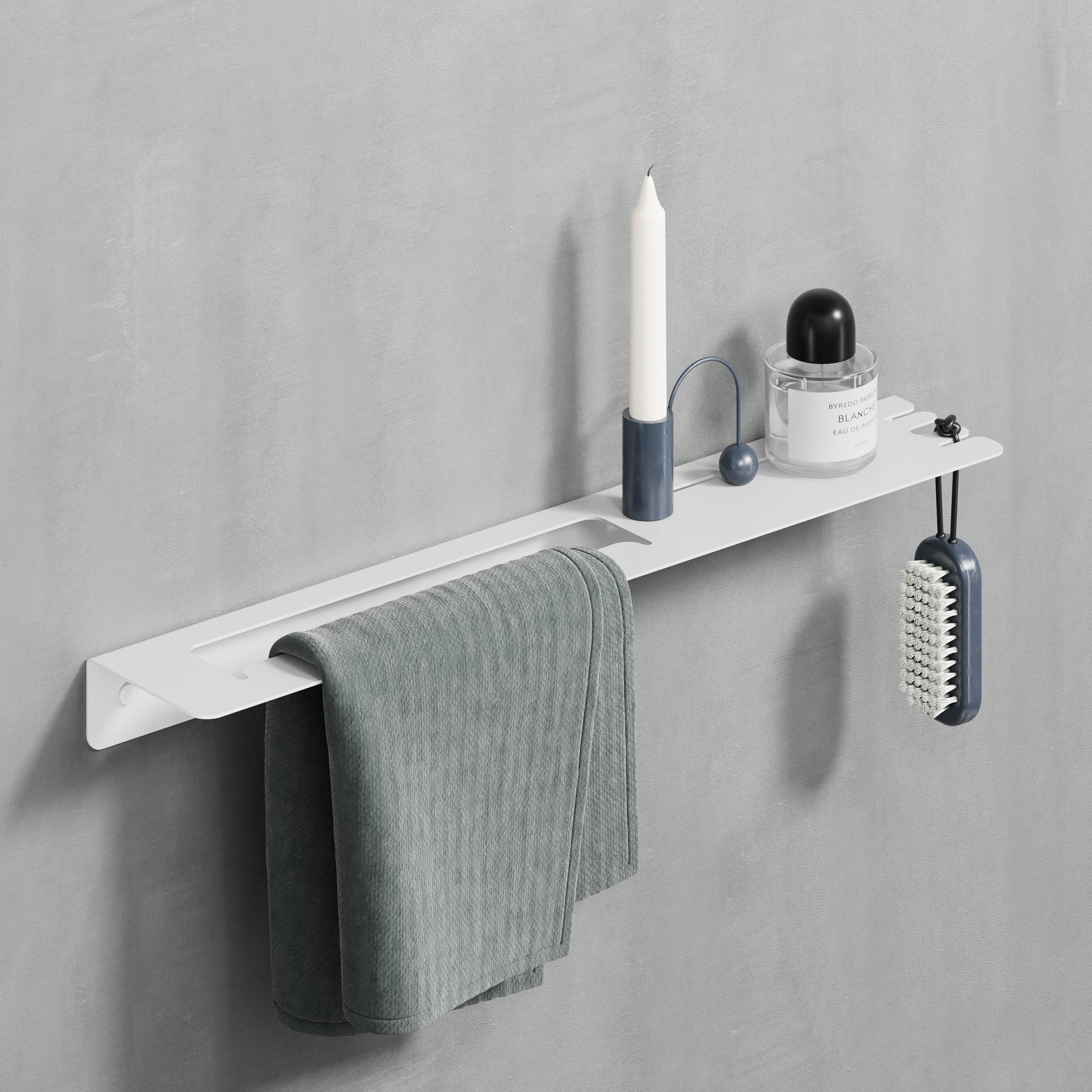 50cm towel rack with shelf