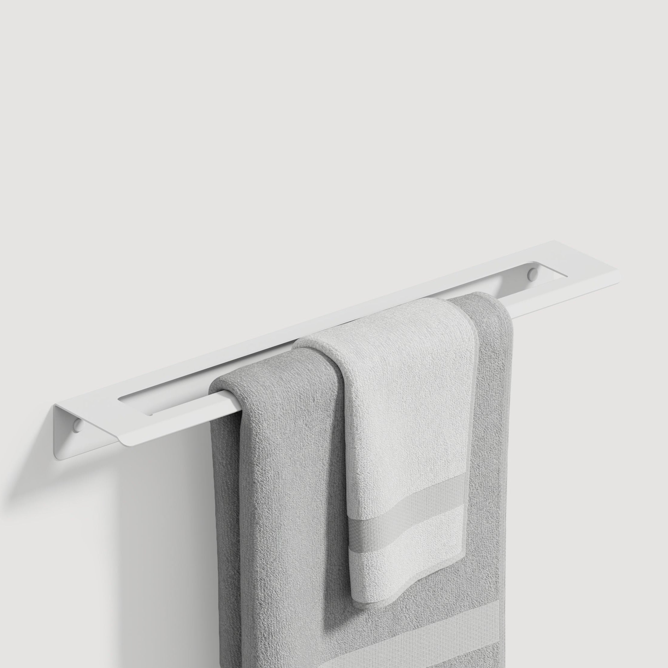 white towel rack