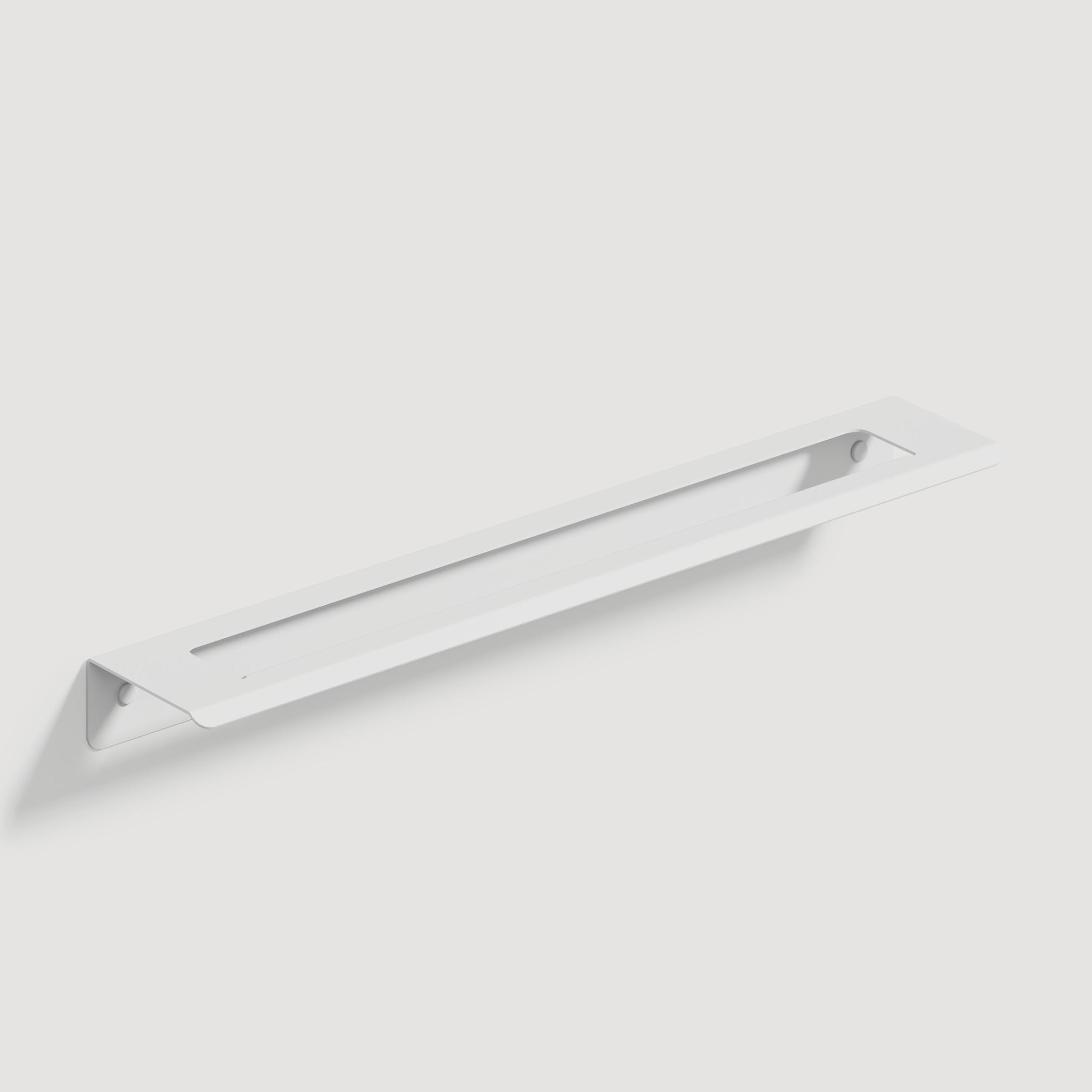 White wall mount towel holder