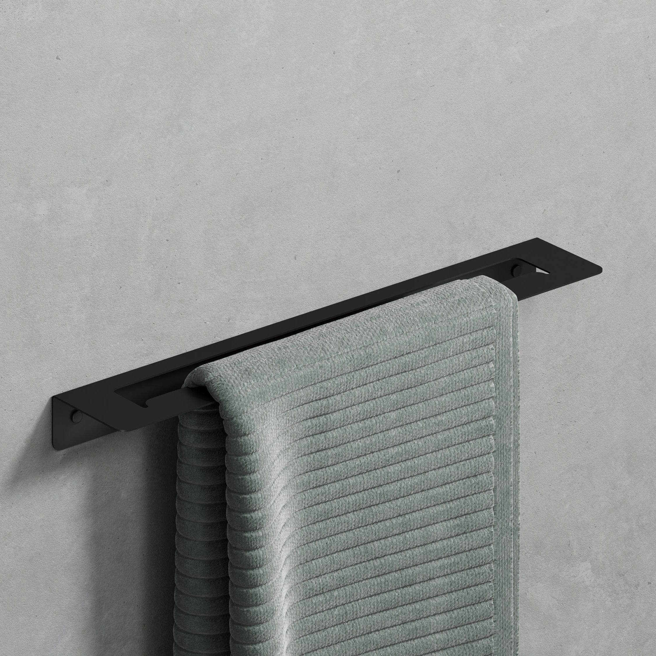 balck galvsnized steel shelf for towel