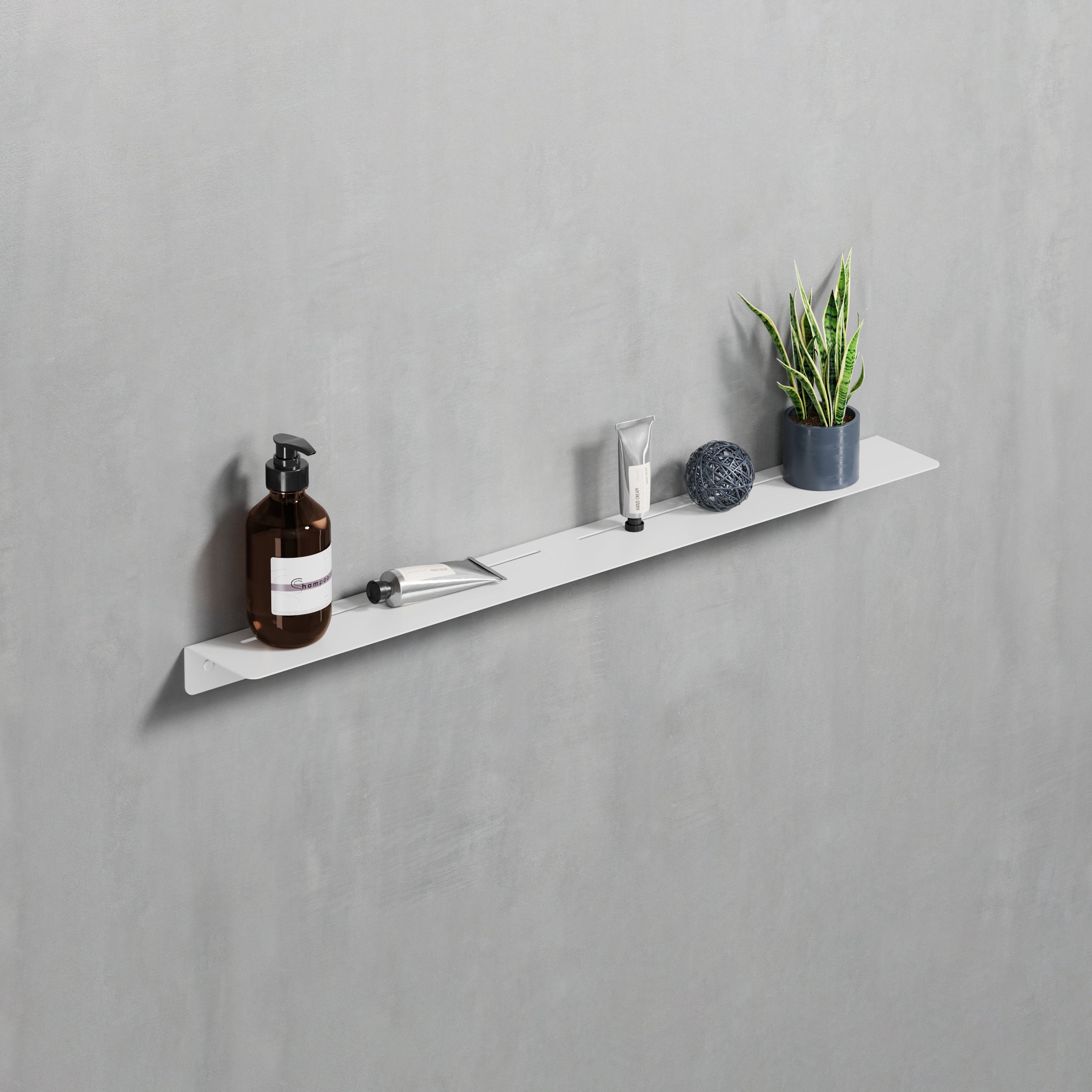 white steel shower shelf bathroom