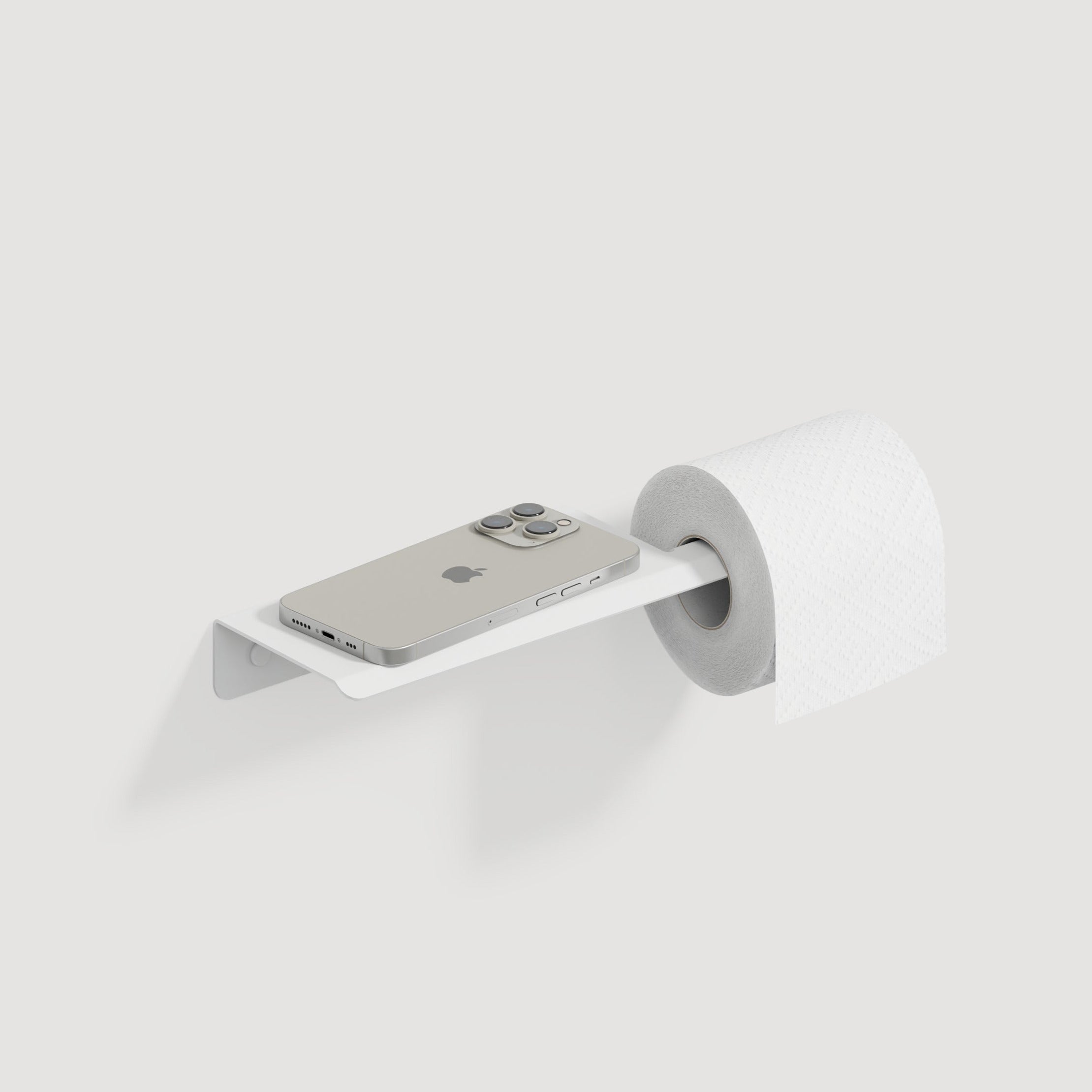 white Toilet Paper Holder With Shelf