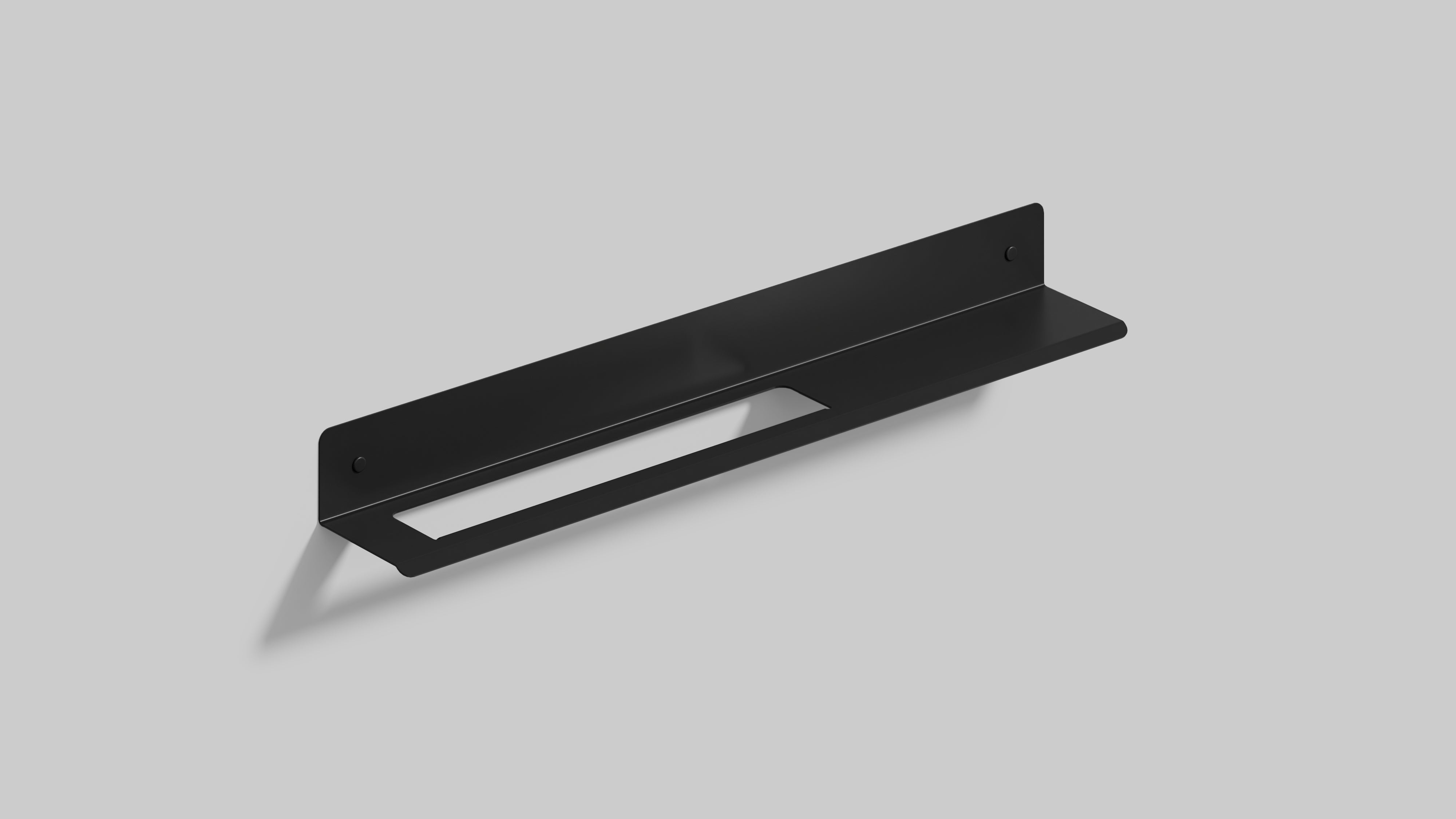 matte black towel shelf