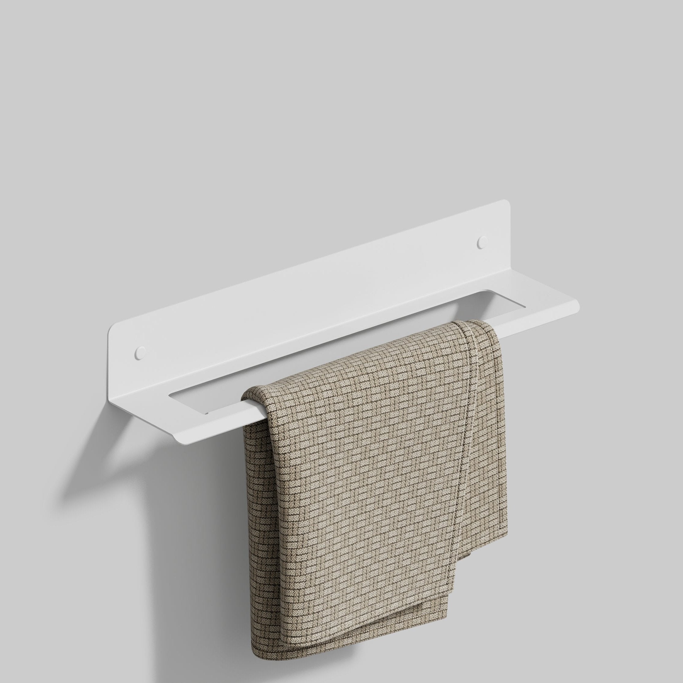 whaite metall towel rack