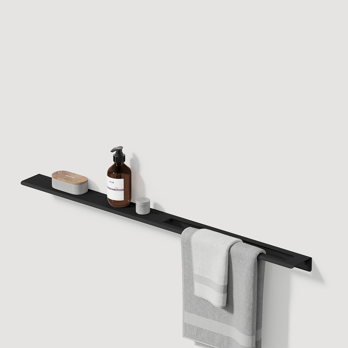 long metal towel shelf slim