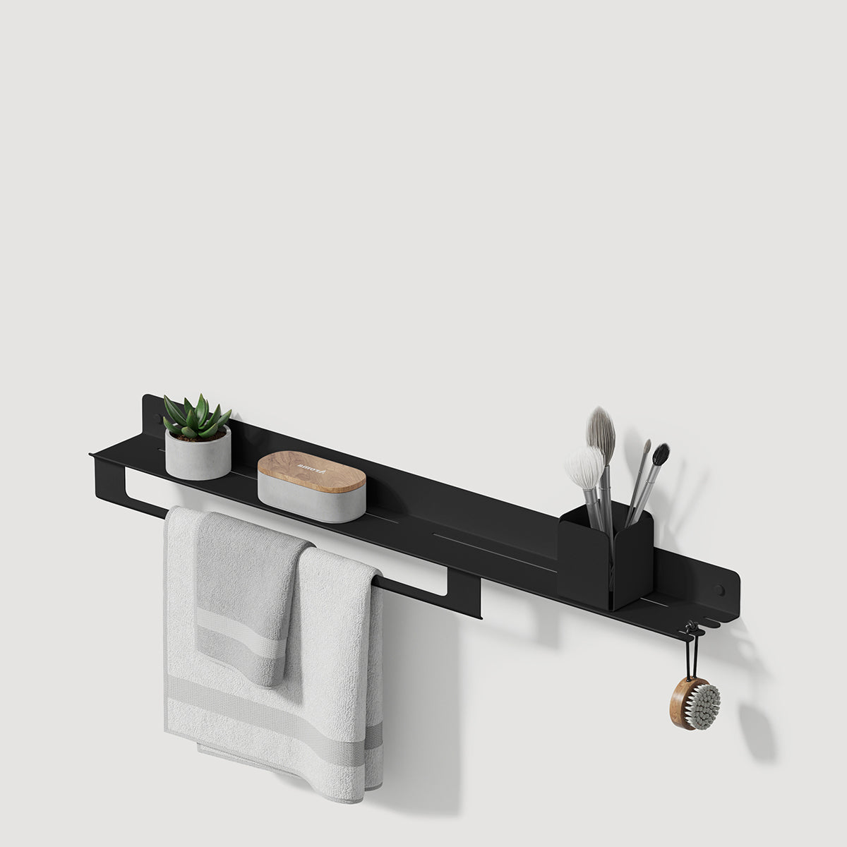 matt black floating shelf