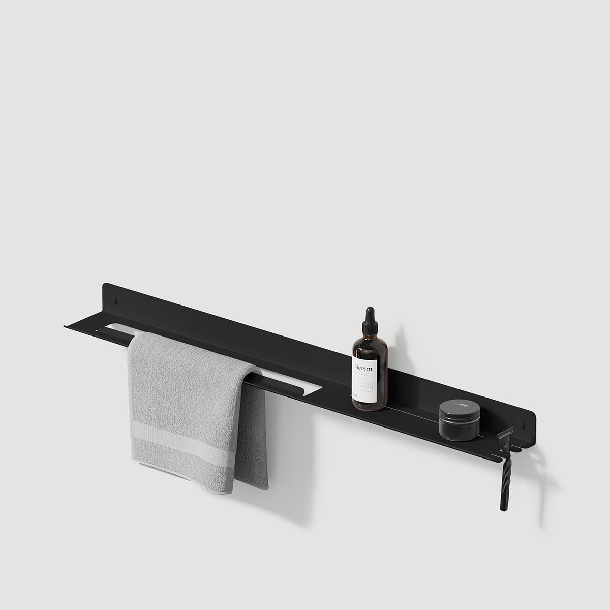 black matte bathroom shelf