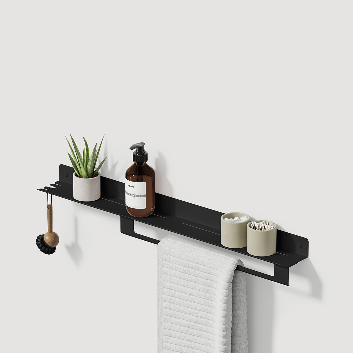 bathroom towel holder with shelf