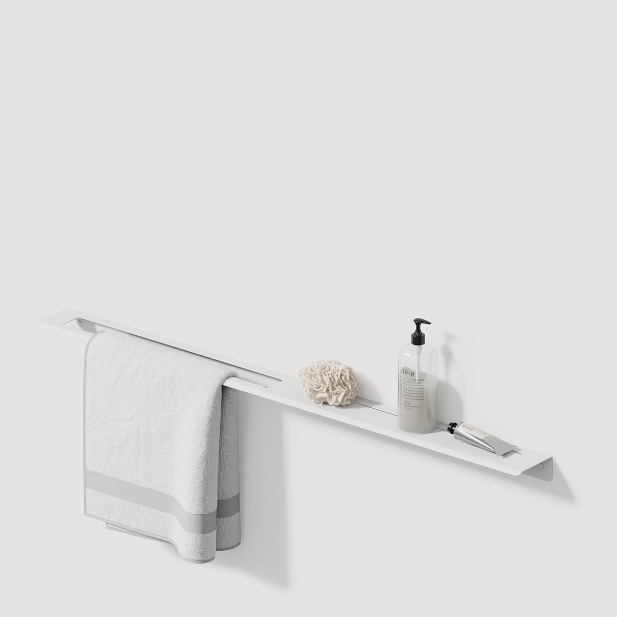 white matte bath shelf