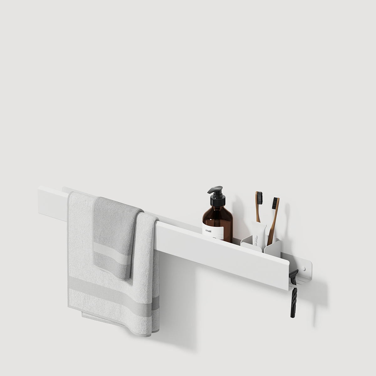 towel shelf with hook for bathroom