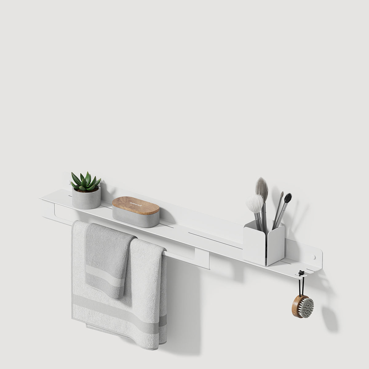 matt white floating shelf