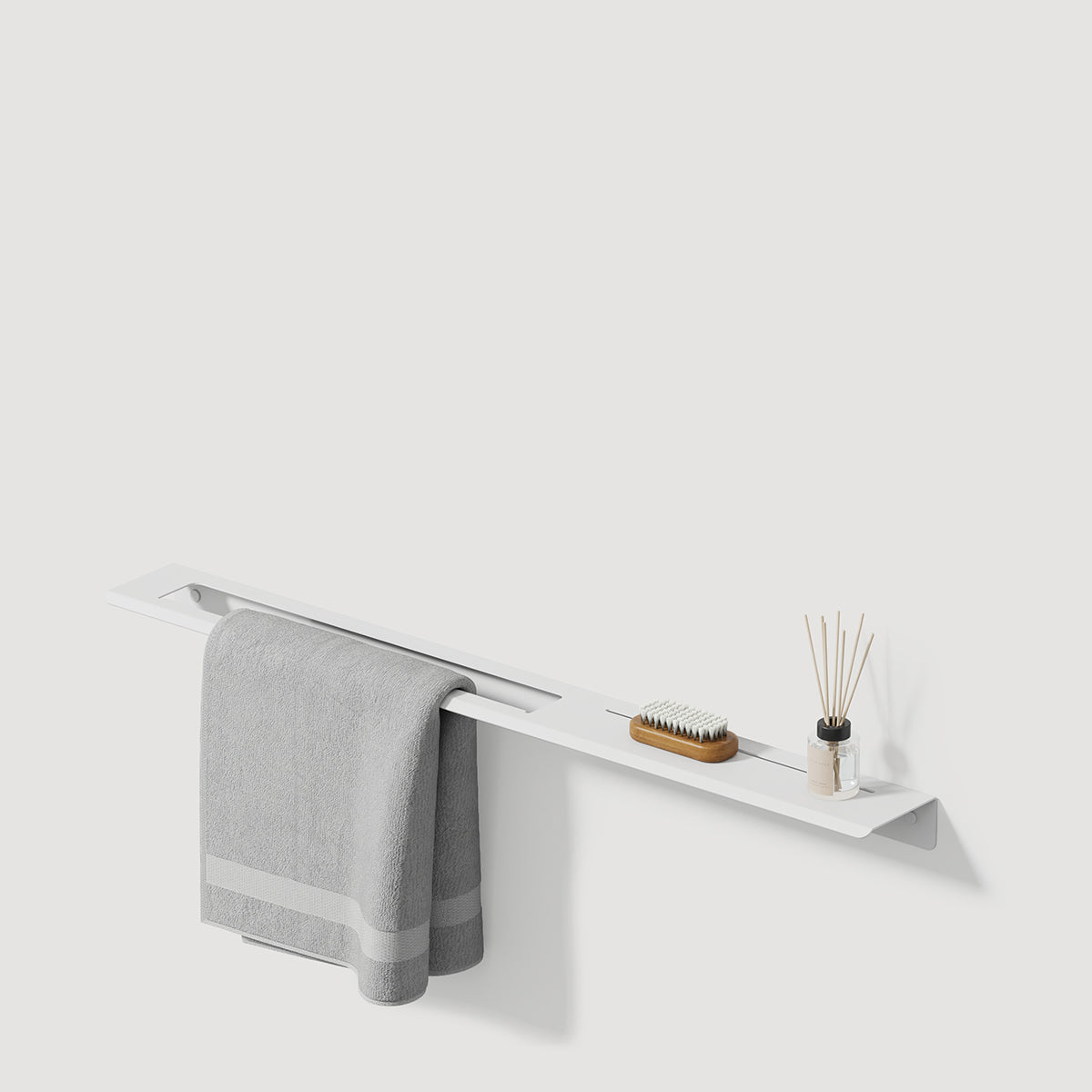 long modern bathroom shelf