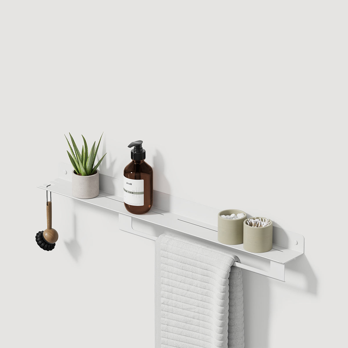 matt white floating shelf