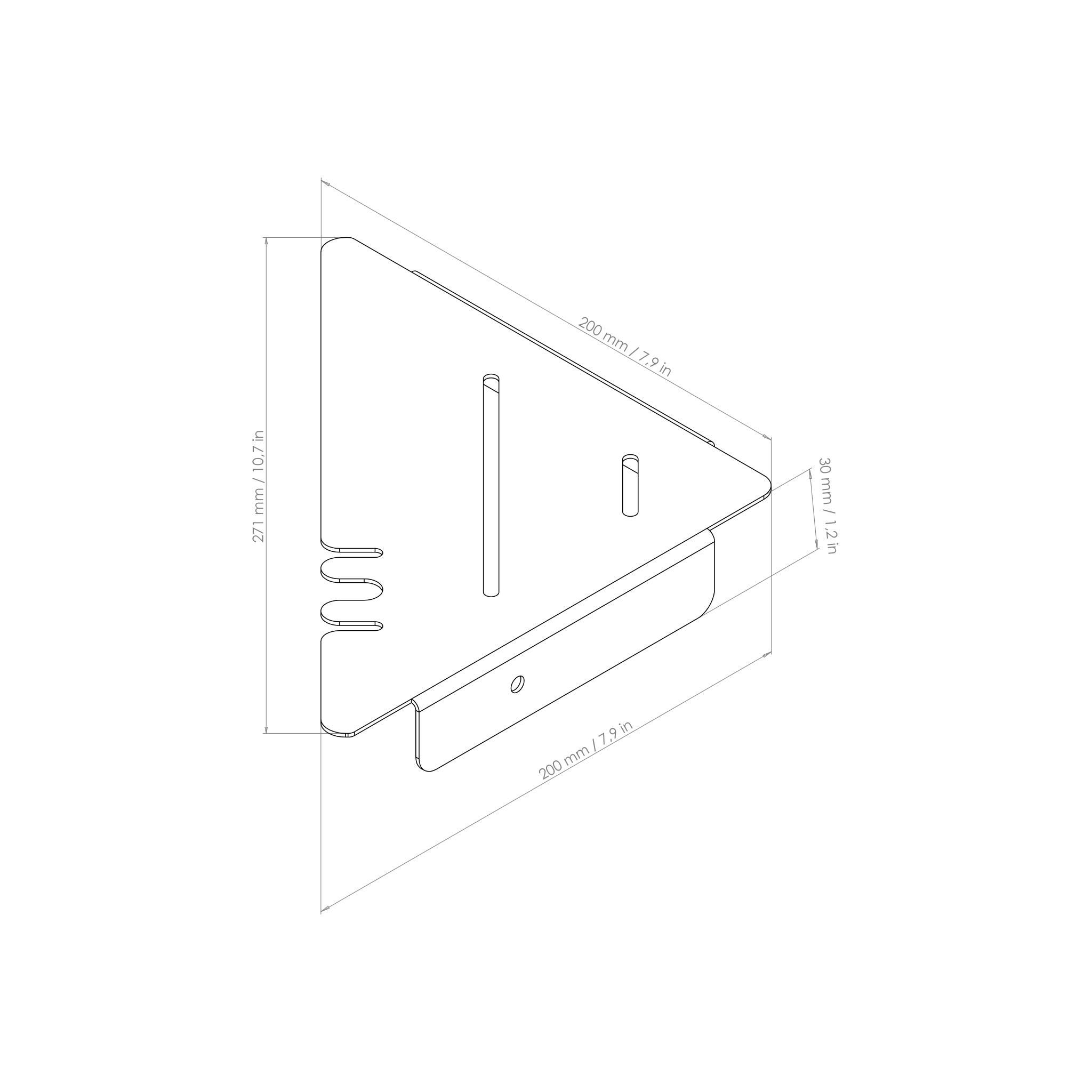 corner shelf drawing